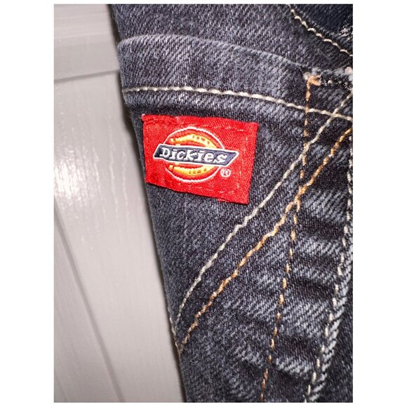 Dickies Relaxed Fit Boot Cut Leg Women's Midrise Blue Jeans Size 16TL #FD138DSW - Picture 2 of 7